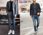 Mách bạn cách phối áo vest quần jean nam cực thu hút