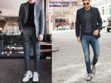 Mách bạn cách phối áo vest quần jean nam cực thu hút